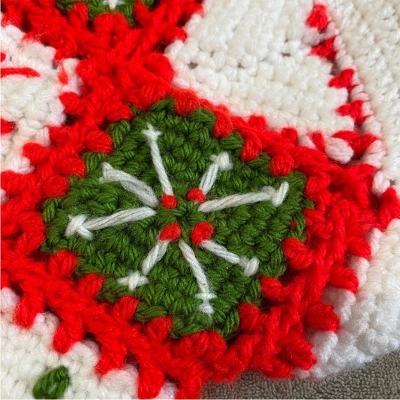 Granny Square Crochet Hand Made Christmas Stocking - Picture 5 of 6